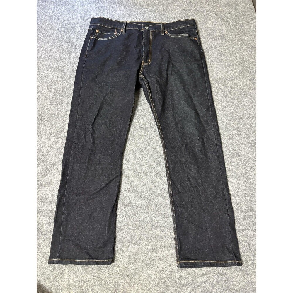 Levi's 513 Jeans Mens 36x29 Blue Slim Straight Dark Wash Stretch Denim Casual